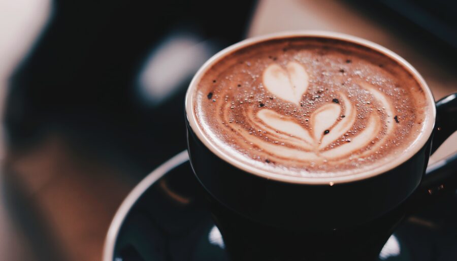 Image of a cup of hot chocolate with a heart on top